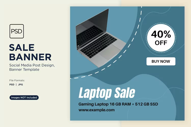 Laptop Exclusive Flash Sale Banner Design Template