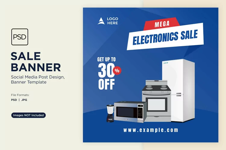 Special Sale on Electronic devices Banner Design Template