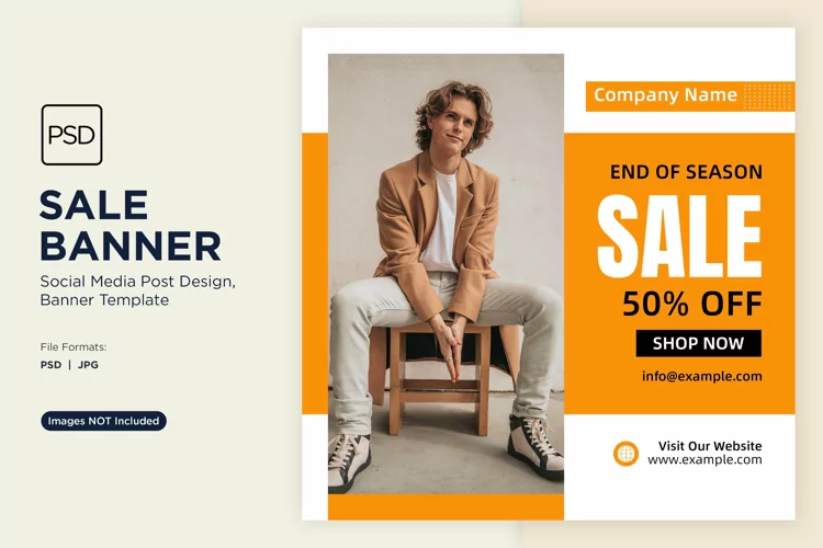 Fashion Frenzy Sale Banner Design Template