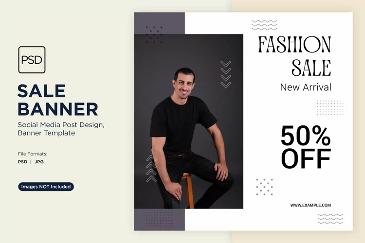 Fashion Frenzy Sale Banner Design Template