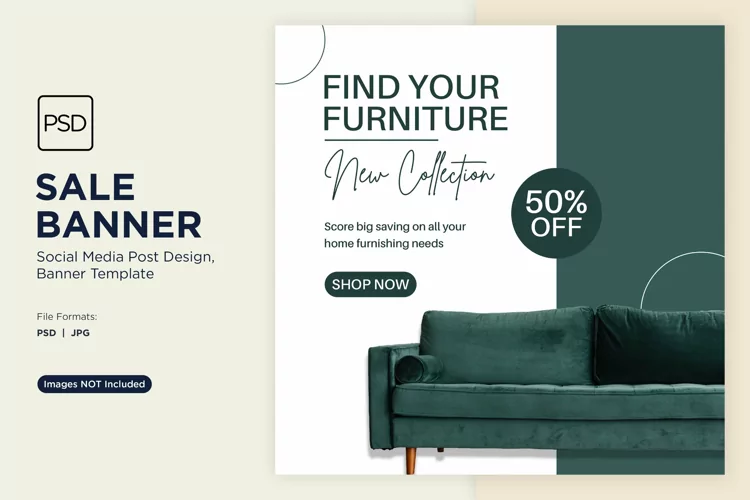 Special Sale on Home Furniture Banner Design Template