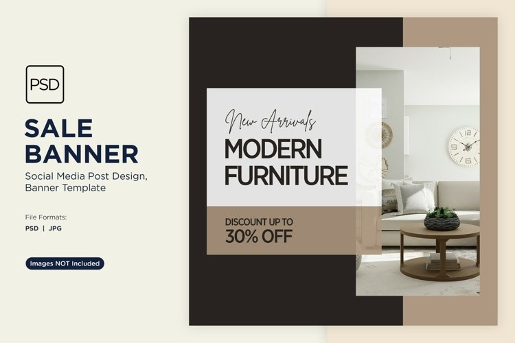 Big Sale on Modern Furniture Banner Design Template