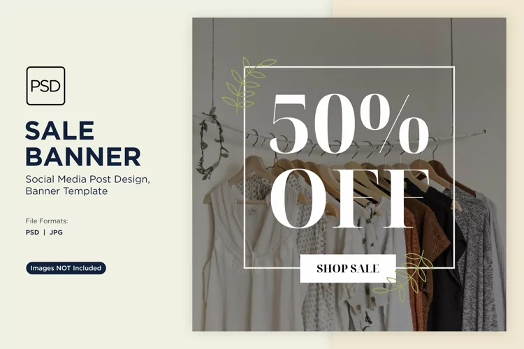Special Offer 50 Percent Sale Banner Design Template