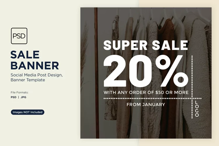 Winter Wonderland Winter Sale Banner Design Template