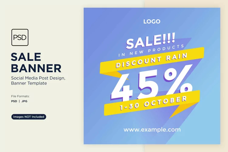 Flash into Savings Flash Sale Banner Design Template