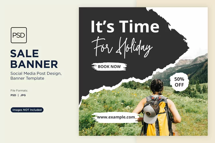 Time to Travel Banner Design Template