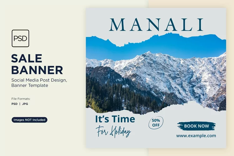 Winter Magic Snowy Sale Banner Design Template