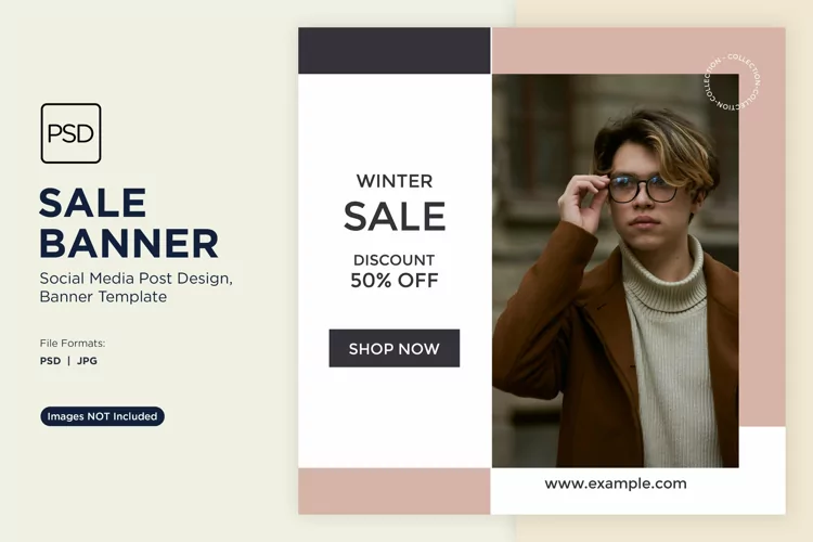 Winter Wonderland Winter Sale Banner Design Template