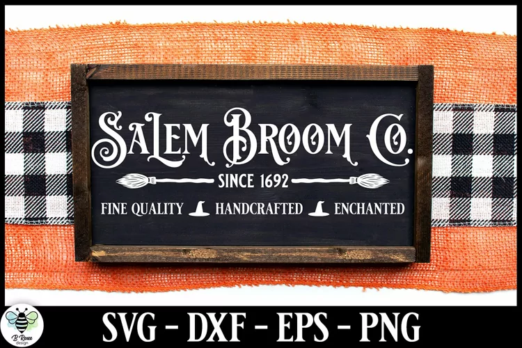 Salem Broom Company SVG | Vintage Halloween Sign Cut File