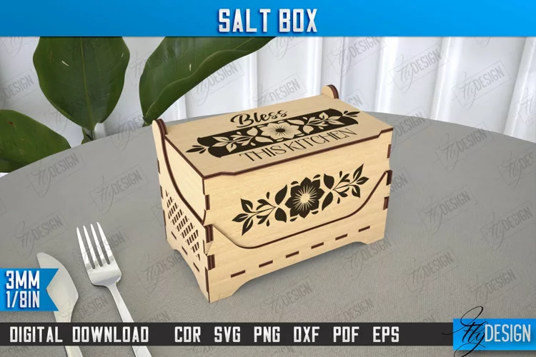 Salt Box | Kitchen Items | Storage Box |Salt Sugar Container