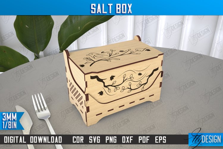 Salt Box | Kitchen Items | Storage Box |Salt Sugar Container example image 1