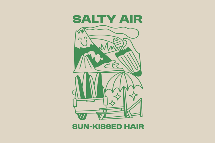 Salty Air Summer Paradise Beach T shirt Design