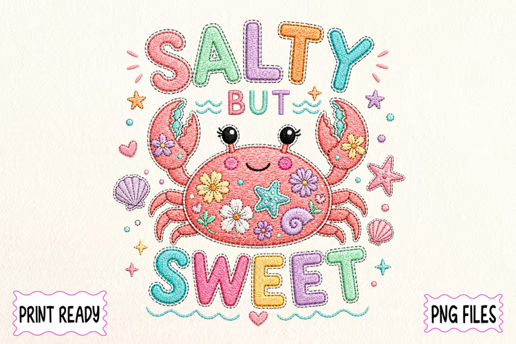 Salty But Sweet Crab Cute Summer Art