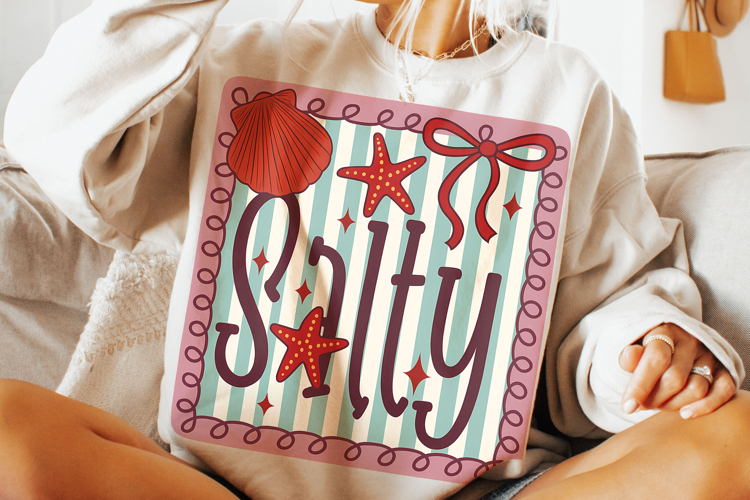 Salty PNG, Preppy Summer PNG, Summer Vibes, Beach PNG