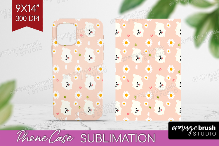 Samoyed Dog Phone Case PNG Cute Chibi Puppy Case PNG