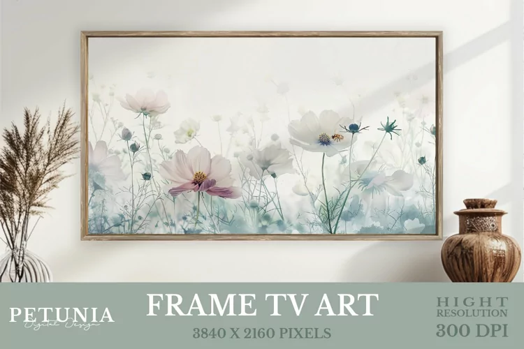 Samsung Frame TV Art | Spring Wildflowers TV Art
