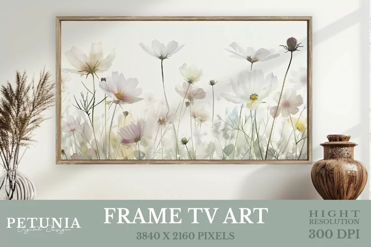 Samsung Frame TV Art | Spring Wildflowers TV Art
