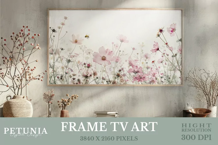 Samsung Frame TV Art | Spring Wildflowers TV Art