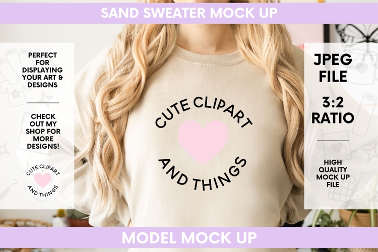 Sweater Mock Up | Sand Sweater Blonde Mock Up