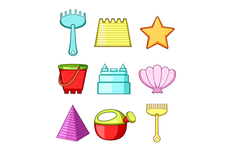 Beach and sand toys collection for summer play