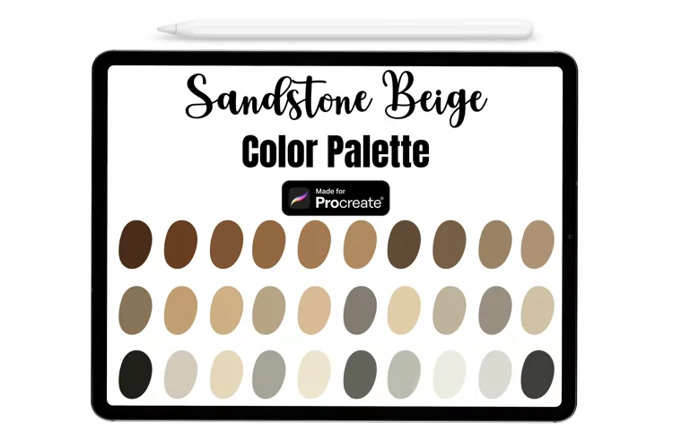 Sandstone Beige Procreate Palette - Procreate Color palette