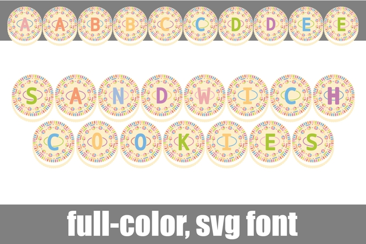 Sandwich Cookies Pastel Color Font