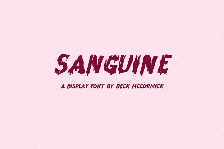 Sanguine Display Font