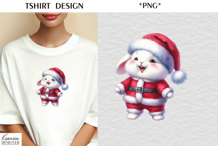 Cartoon Santa Animal|Funny Christmas T Shirt