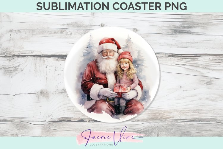 Santa Round Coaster
