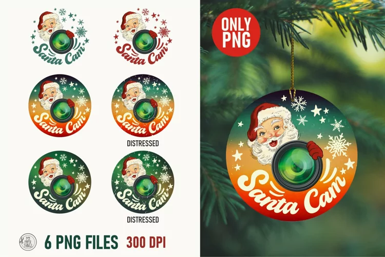Santa Cam png | Vintage Santa png | Christmas sublimation