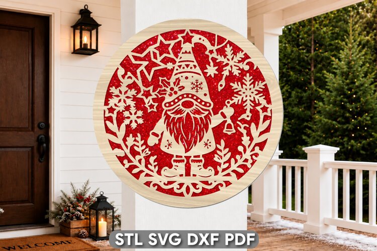 Santa Christmas Ornament SVG example image 1