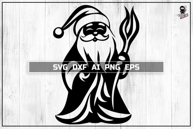 Retro Santa Svg Image 7