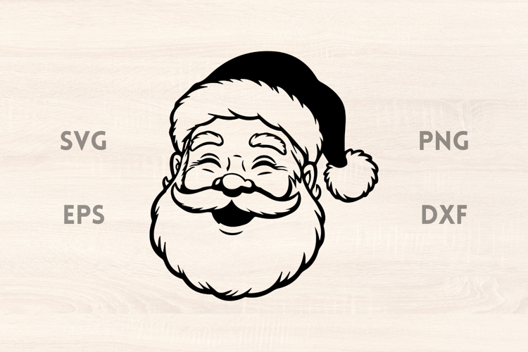 Laughing Santa Face SVG