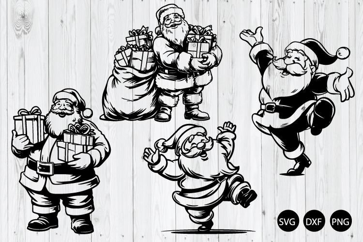 Cute Santa Svg Image 4