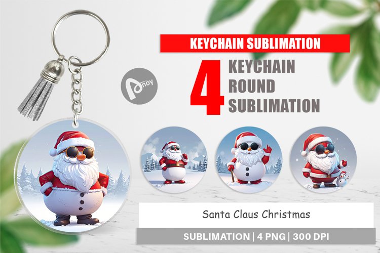 Keychain Santa Claus Christmas