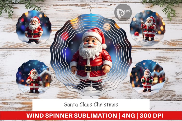 Wind Spinner Santa Claus Christmas