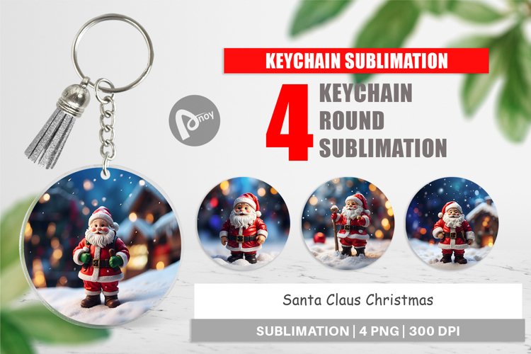 Keychain Santa Claus Christmas