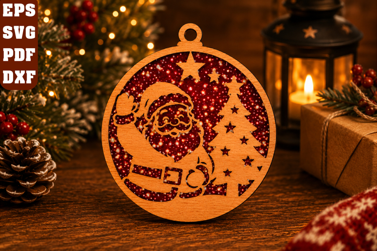 Santa Claus Christmas Laser Cut SVG