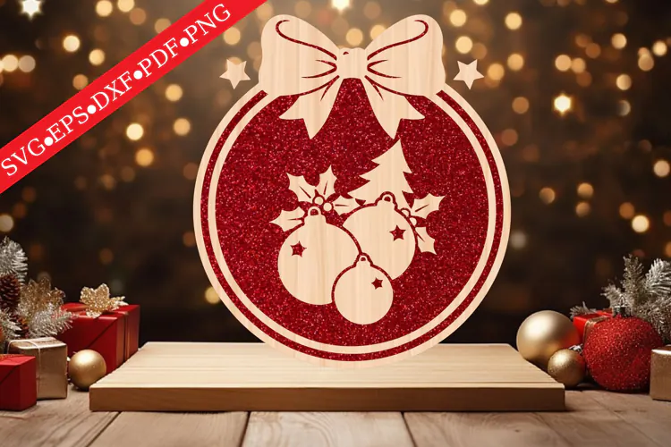 Santa Claus Christmas Ornament SVG