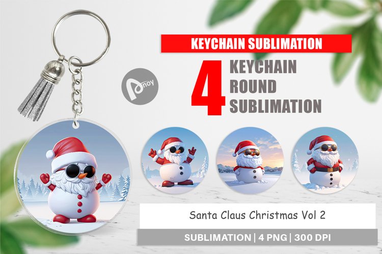 Keychain Santa Claus Christmas