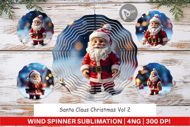 Wind Spinner Santa Claus Christmas