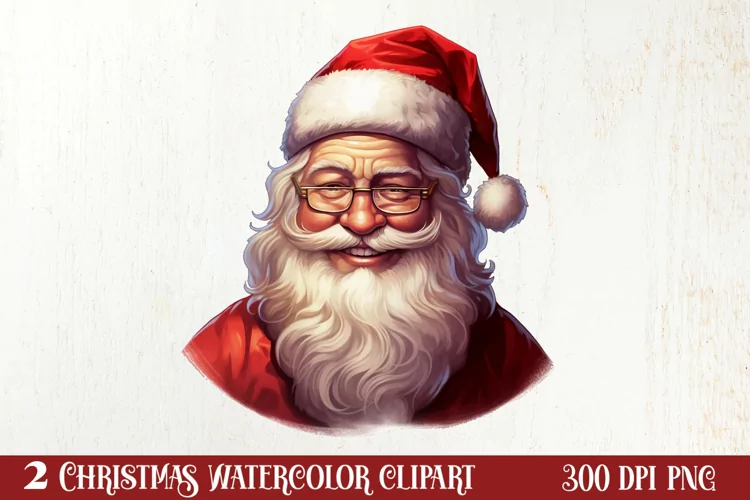 Vintage Black Santa Claus Sublimation Clipart, Santa PNG