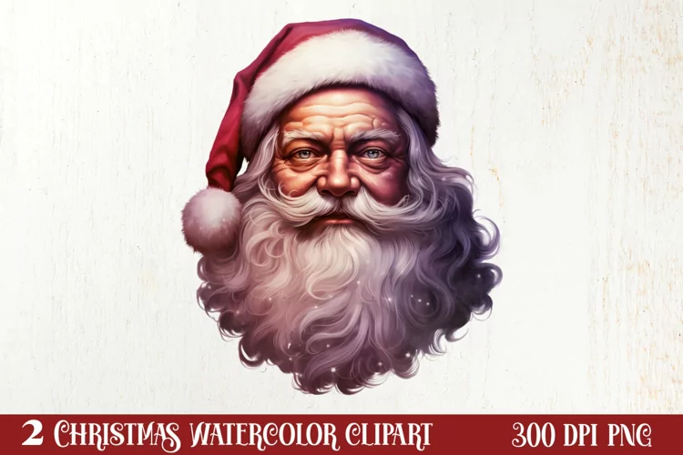 Vintage Black Santa Claus Sublimation Clipart, Santa PNG
