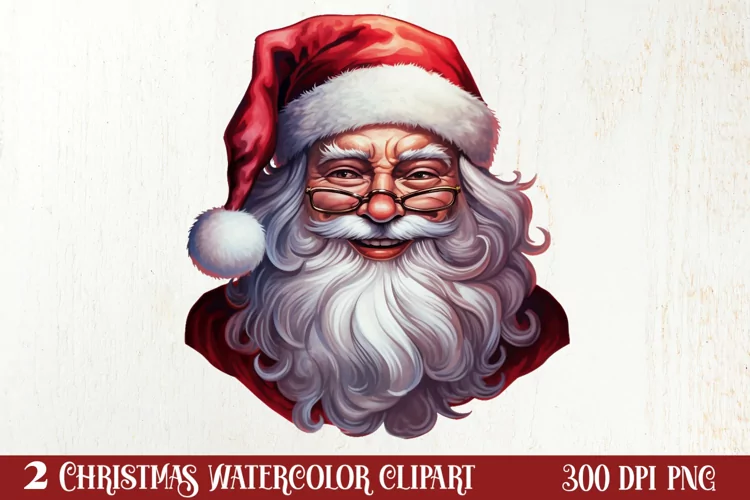 Vintage Black Santa Claus Sublimation Clipart, Santa PNG
