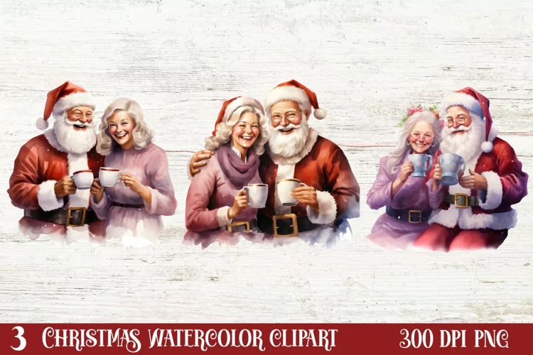Christmas Purple Santa Claus Sublimation, Christmas PNG