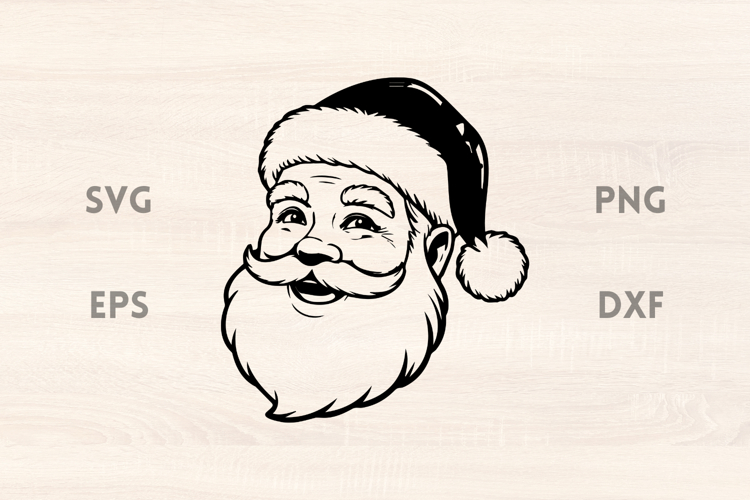 Smiling Vintage Santa SVG
