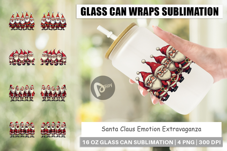 Santa Emotion Extravaganza Glass Can