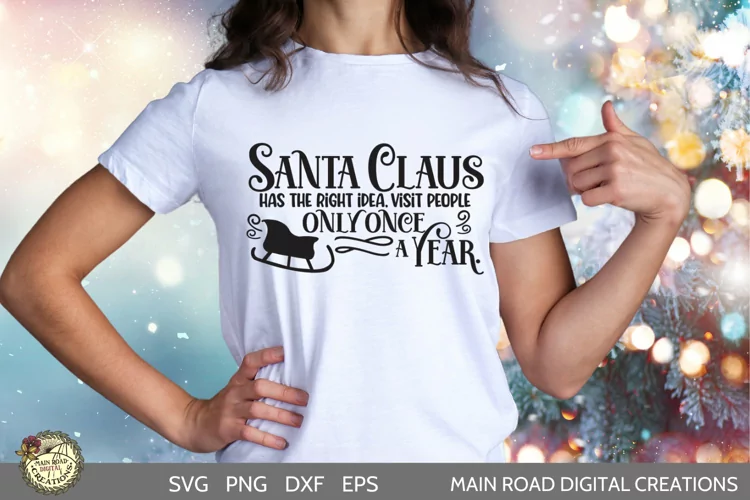 Funny Christmas SVG Santa Claus Has The Right Idea