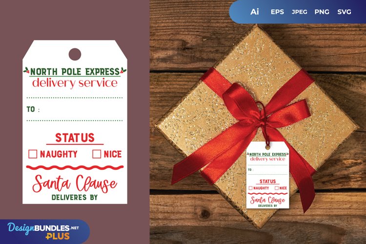 Christmas Tag Clipart Image 13