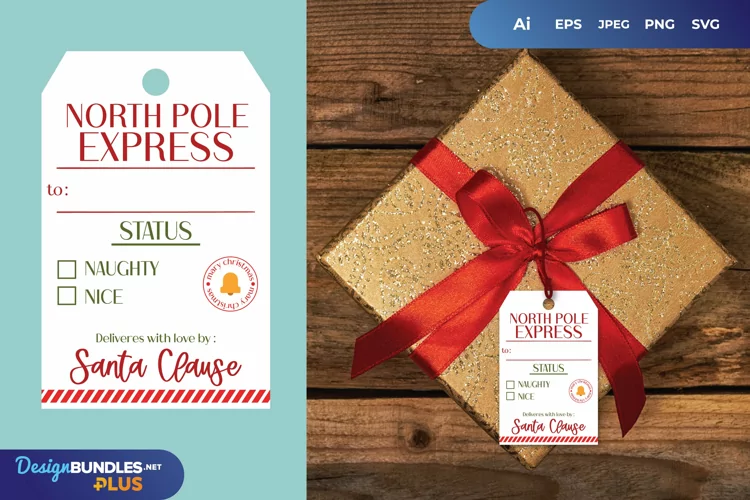 North Pole Express Gift Tags